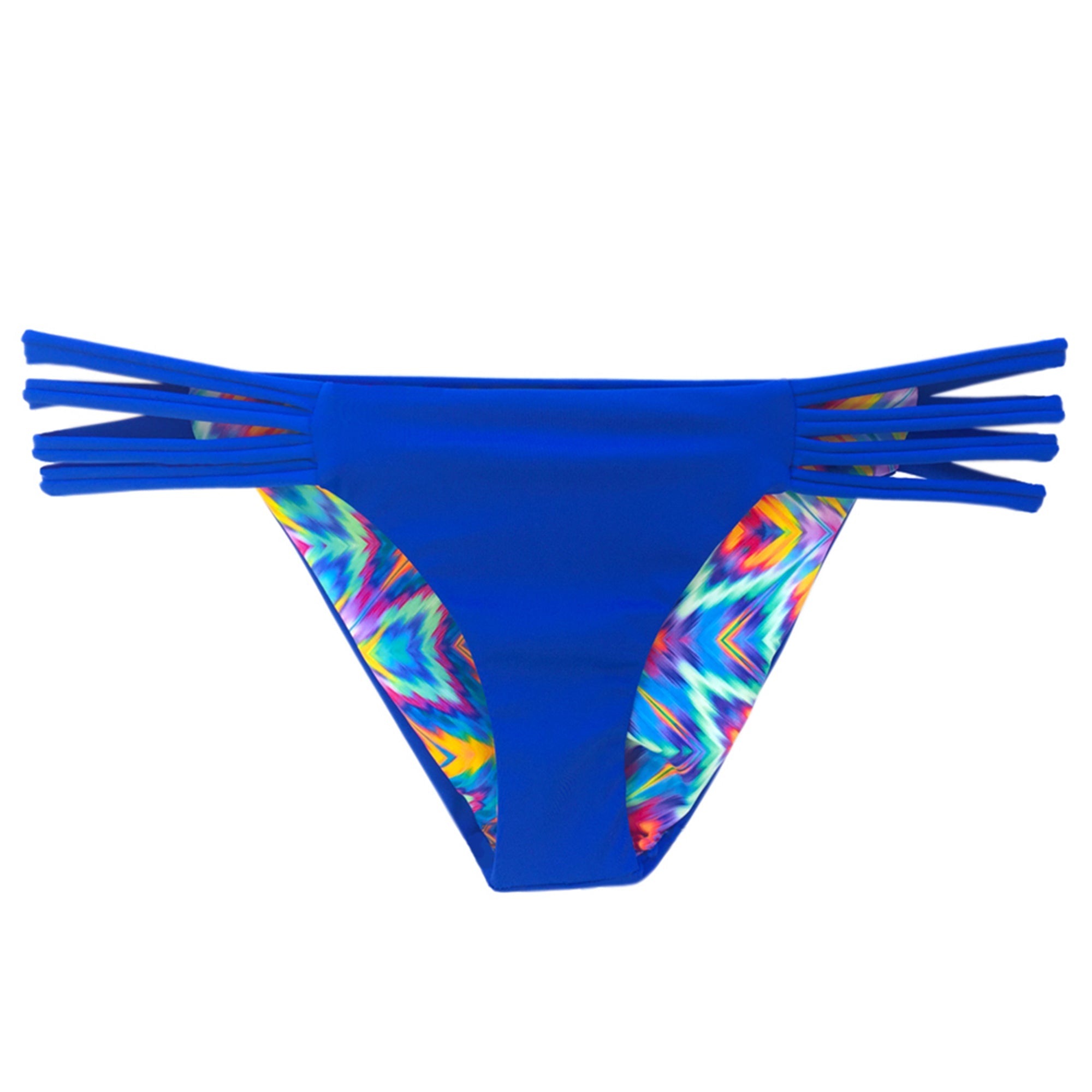 reversible sport bikini bottom california coverage moderate sapphire feather El Matador beach volleyball surfing Pepper Swimwear active beach lifestyle