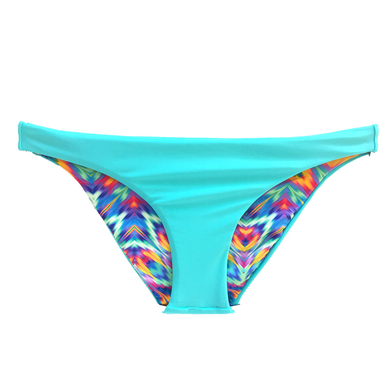 Modest Bikini Bottom Sport  beach volleyball cabot turquoise feather print print reversible